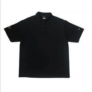 Nike Size L Dri Fit Short Sleeve Black Golf Polo
